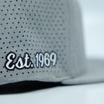 Heather Grey Snapback Hat w/ TOMAR Leather Patch Logo